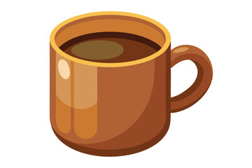 Obraz premium Brown Ceramic Mug Filled with Coffee or Tea