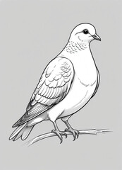 Fototapeta premium dove on a branch