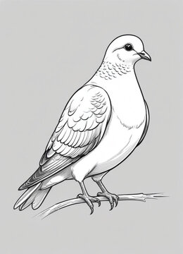 Mourning Dove Flying Drawing