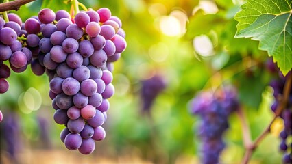 Close-up of a ripe purple grape on a vine branch, grape, vine, fruit, purple, organic, fresh, agriculture, harvest, juicy, close-up
