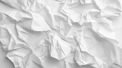 Obraz premium Abstract Crumpled White Paper Texture