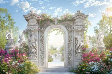 Obraz premium arch in the garden