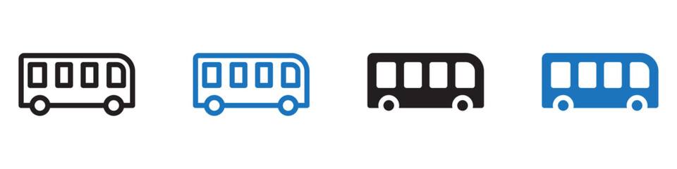 Bus icon Group symbol or sign vector