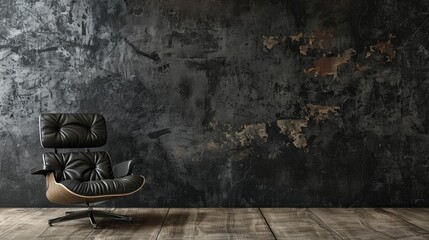 Old interior with a grungy black design