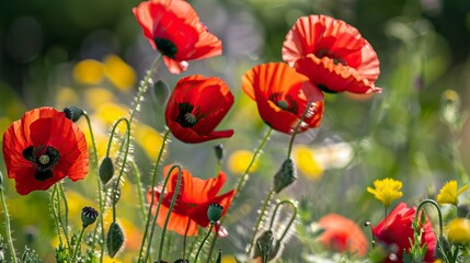 Fototapeta premium Poppies in May.