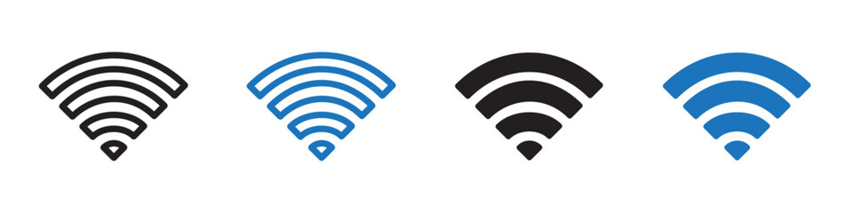 wifi icon Collection in Black and white background 