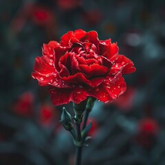 Red Carnation Flower 