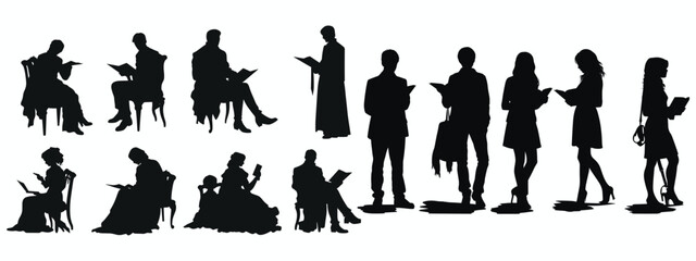 silhouettes of people