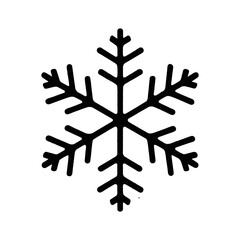 Elegant Snowflake Silhouette Vector for Winter and Holiday Designs