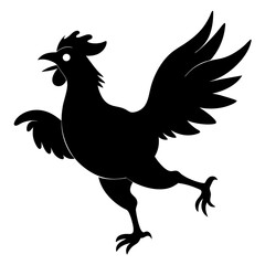 chicken isolated on white, chicken vector illustration, pet vector art, chicken silhouette, rooster  vector icon, eps, baby hen