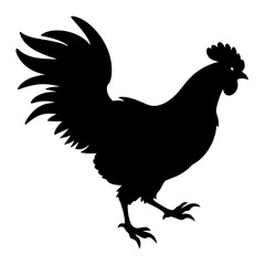 chicken isolated on white, chicken vector illustration, pet vector art, chicken silhouette, rooster  vector icon, eps, baby hen
