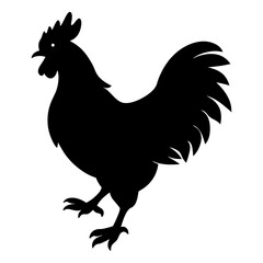 chicken isolated on white, chicken vector illustration, pet vector art, chicken silhouette, rooster  vector icon, eps, baby hen