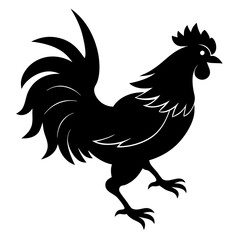 chicken isolated on white, chicken vector illustration, pet vector art, chicken silhouette, rooster  vector icon, eps, baby hen