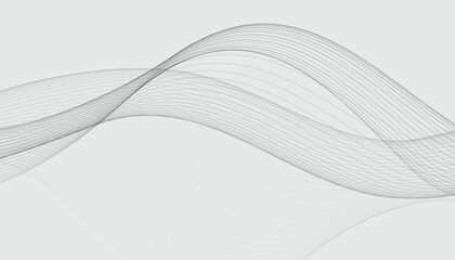 Abstract wave lines element for banner, flyer, brochure, poster. Stylized curved wavy Line line art vector illustration. Black Stripes on Background. Modern flowing wave lines element. EPS10