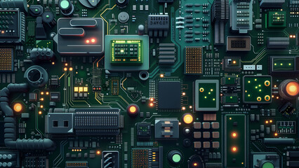 Fototapeta premium Detailed Circuitboard Layout