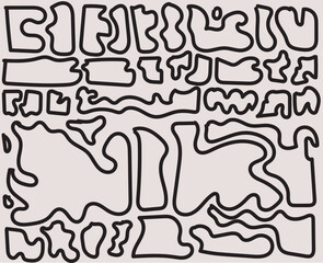 Doddle art background with abstract lines which has distinctive characteristics and really emphasizes temporary art or modern art