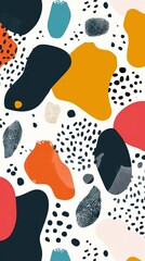 Color abstract shape seamless pattern