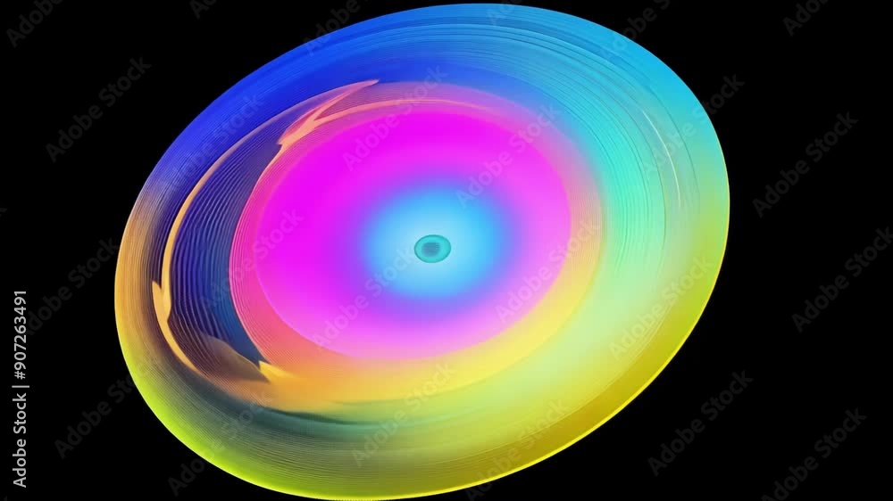 Poster a mesmerizing pink orb radiates light, pulsating rhythmically against a dark backdrop, creating a ca