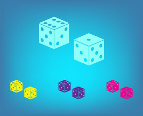 Vector icon on blue background