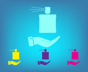 Obraz premium Vector icon on blue background