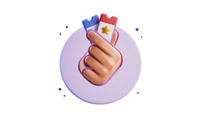 A hand holding two tickets with a star on it