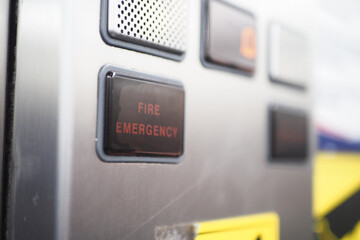 Naklejka premium The Fire Emergency Button is a crucial feature located on the Safety Device for emergencies