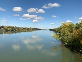 Pretty blue sky mirror 