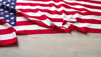 american flag on the table on labor day
