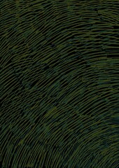 Obraz premium Green line drawing on dark background for decortion on wildlife and nature concept.
