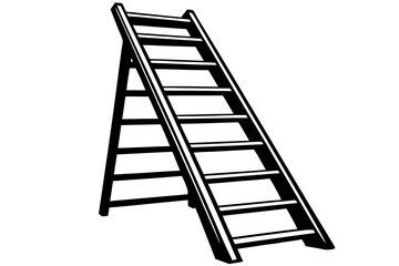 
ladder silhouette, metal ladder vector