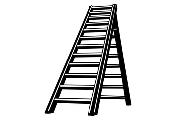 
ladder silhouette, metal ladder vector