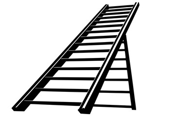 
ladder silhouette, metal ladder vector