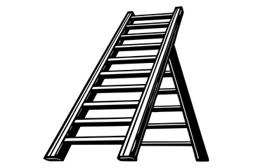 
ladder silhouette, metal ladder vector