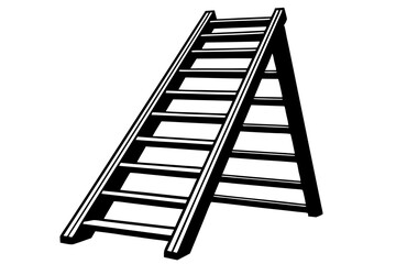
ladder silhouette, metal ladder vector