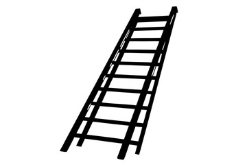 
ladder silhouette, metal ladder vector
