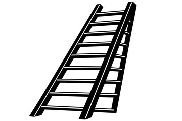 
ladder silhouette, metal ladder vector