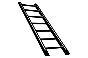 
ladder silhouette, metal ladder vector