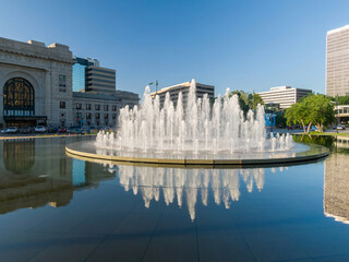 Henry Wollman Bloch Fountain at union station, Kansas City, Missouri, United States Of America.