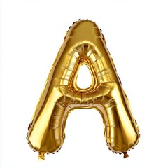 Shiny Gold Letter A Balloon for Celebrations