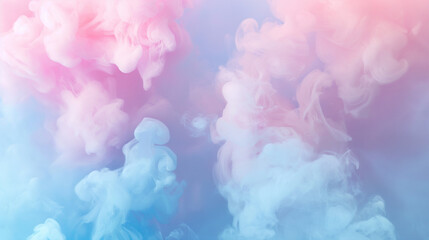 Pastel pink and blue smoke, abstract cute dreamy background