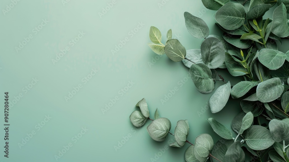 Poster light green background with space for design