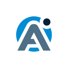 letter AI modern logo vector illustration template design