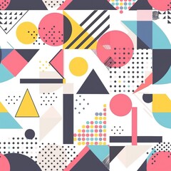 Geometric shapes pattern background