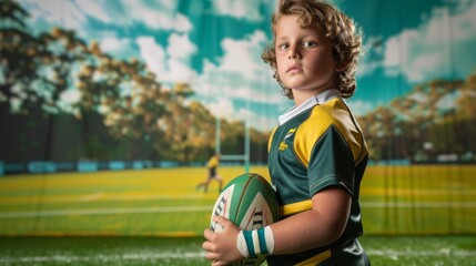 Young Australian Rugby Player Ready for Action on Field