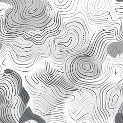 Gray line drawings of organic shapes background
