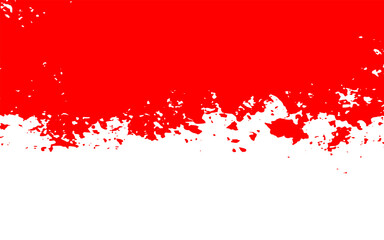 Illustration of the red and white Indonesian flag with a grunge texture design