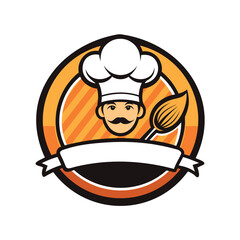 Cooking, Chef Abstract, Chef hat silhouette Logo icon vector art