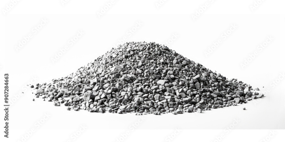 Poster a simple image of a pile of rocks against a white background, perfect for use in illustrations and d