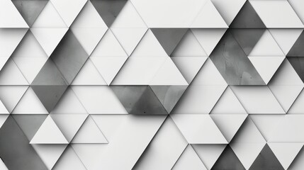 Fototapeta premium Gray triangle patterned on white background