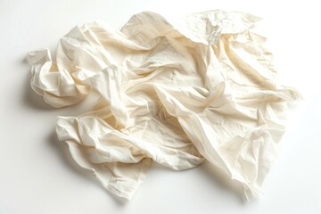 Fototapeta premium A stack of pure white cloths rests on a flat surface, ideal for use as decoration or prop in various scenes